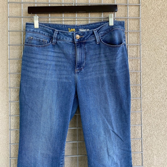 Perfect Fit Straight Leg Classic Blue Jeans - Picture 4 of 7